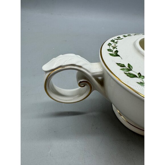 Vintage cameo rose Porcelain Teapot Floral Gold Accents White Roses Design READ - Picture 3 of 16